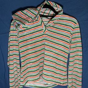 Vintage Rainbow Velour Top